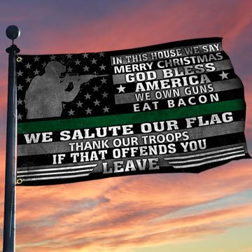Discover Veteran Grommet Flag Thin Green Line Patriotism