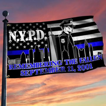 Discover N.Y.P.D. Thin Blue Line 911 Patriot Day Remembering The Fallen Grommet Flag