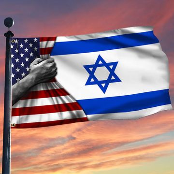 Discover Jewish American Israeli Grommet Flag