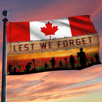Discover Canada Veterans Grommet Flag Lest We Forget