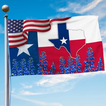 Discover Texas Bluebonnet Grommet Flag