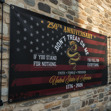 Discover Flagwix USA 250th Anniversary Fence Banner – Don’t Tread On Me Gadsden Flag Patriotic Design