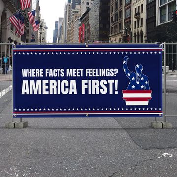 Discover America First Fence Banner – Charlie Kirk Tribute Patriotic Sign