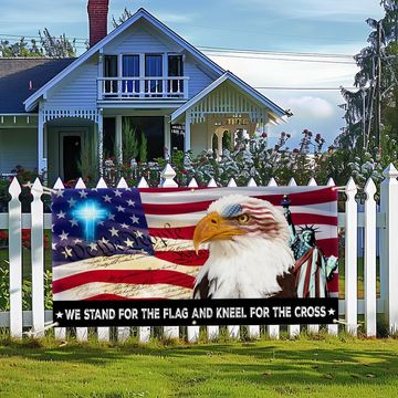 Discover Jesus Christ United We Stand Fence Banner