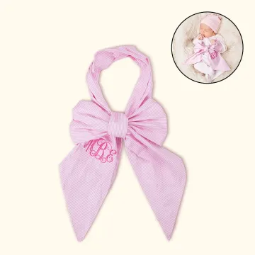 Discover Personalised Embroidered Monogrammed Newborn Bow Sash Maternity Photography Prop Baby Shower Gift for Newborns Moms