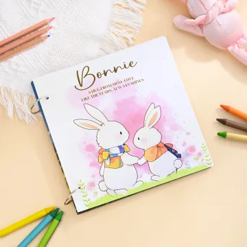 Discover Personalised A Hug From Mom Little Rabbit Spiral Story Picture Book with Name Children's Growth Birthday Gift for Boys Girls