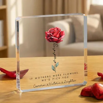 Discover Personalised Butterfly Birth Flower Acrylic Plaque with Name Mother's Day Birthday Anniversary Gift for Her