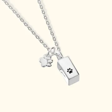Discover Personalised Pet  Ashes Urn Necklace with Engraved Text Cremation Jewellery Memorial Keepsake Gift for Pet Lover