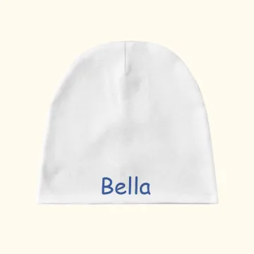 Discover Personalised Cotton Multicolour Baby Beanies Hat with Baby Name Newborn Birthday Baby Shower Gift for 12-24 Months Baby