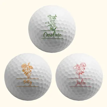 Discover Personalised Birth Flower Golf Ball with Name Birthday Gift for Golf Sport Lover