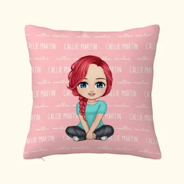 Discover Personalised Multicolour Cute Cartoon Character Soft Throw Pillow Cover with Name Sofa Decor Birthday Christmas Gift for Boys Girls