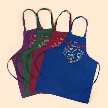 Discover Personalised This Mom's Garden Belongs To 1-12 Birth Flowers Apron with Name and Pocket Birthday Mother's Day Gift for Mother Grandma