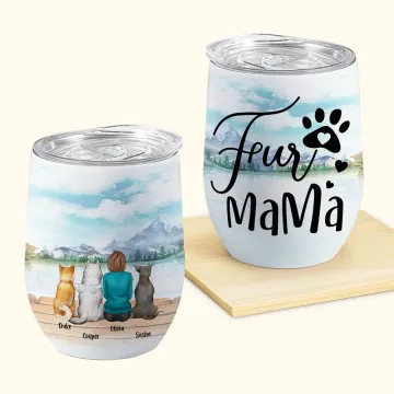 Discover Personalised Enjoy The Natural Scenery Together with Fur Babies Wine Tumbler Food Grade Stainless Steel Birthday Christmas Gift for Dog Lovers