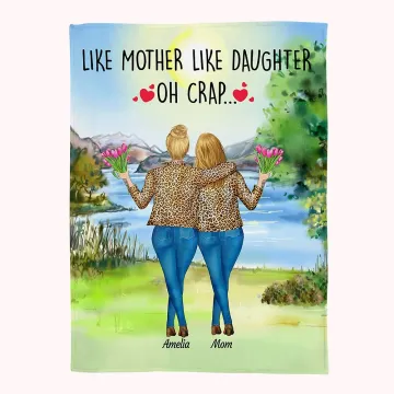 Discover Personalised Like Mother Like Daughter Sweet Go Outside Blanket Super Soft Mother's Day Thanksgiving Day Gift