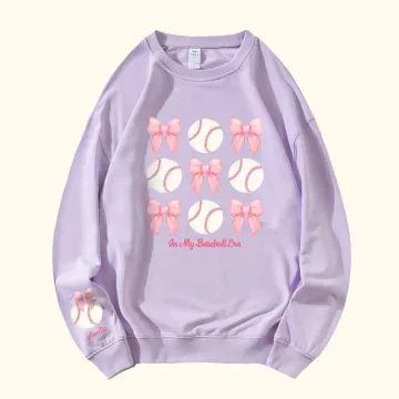 Discover Personalised Coquette Bow Football Basketball Sport Sweatshirt with Name Birthday Anniversary Gift for Women