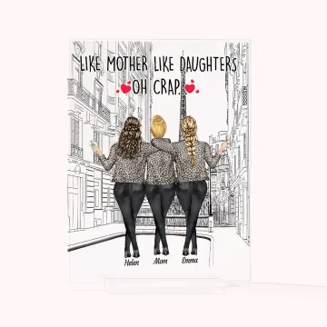Discover Personalised Like Mother Like Daughter Best Mom Acrylic Plaque Birthday  Acrylic Decoration