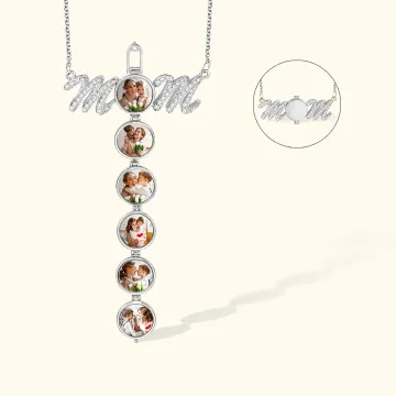 Discover Personalised Foldable Multi-layer Photo Box MOM Necklace
