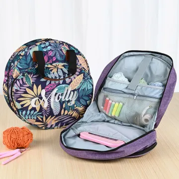 Discover Personalised Name Multi-compartment Oxford Large Stitch Sewing Storage Bag with Handle Birthday Holiday Gift for DIY Lovers