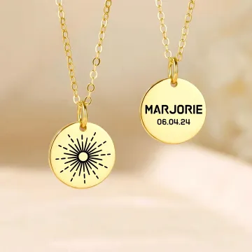 Discover Personalised Celestial Necklace with Birthstone Dainty Jewellery Birthday Mother's Day Gift for Mom Woman