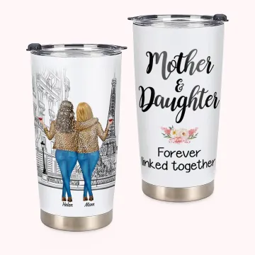 Discover Personalised Mother and Daughters Forever Linked Together 20oz Tumbler Women's Day Gift Daily Use