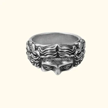 Discover Venus De Milo Eyes Ring, Greek Mythologic Jewellery, Sterling Silver 925, Ancient Greek Ring with Inside Engraving