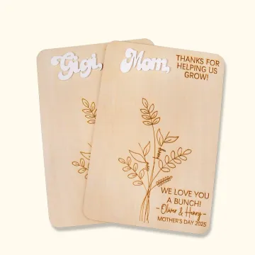 Discover Personalised Thanks For Helping Us Grow Flowers and Kids' Handprints Wooden Sign Mother's Day Gift for Mom Women