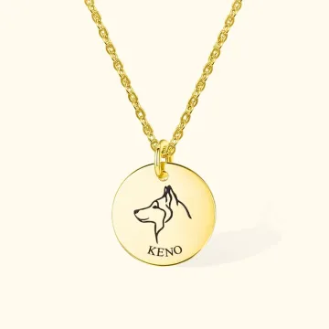 Discover Personalised Dog Name and Photo Necklace Pet Jewellery Gift Memorial Gift for Dog Lover Mother's Day