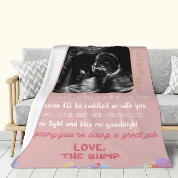 Discover Personalised Pregnant Mom Soft Fleece Blanke with Name Photo Birthday Mother's Day Gift for New Mother