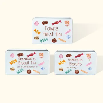 Discover Personalised Sweet Treat Tin for Family Children Grandparents Father's Day Gift