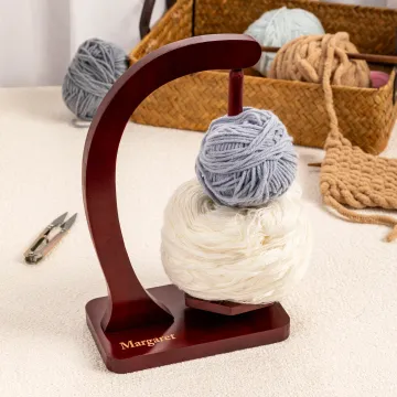 Discover Personalised  Magnetic Wooden Yarn Ball Holder with Text Home Decor Birthday Christmas Mother's Day Gift for Mother Grandmother Craft Lovers