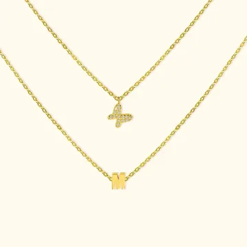 Discover Personalised Initials and Butterfly Layered Necklace Gifts for Her