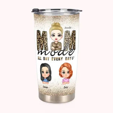 Discover Personalised Mom Made All Day Every Day Family Love Daughter Son 20oz Tumbler Women's Day Gift Daily Use