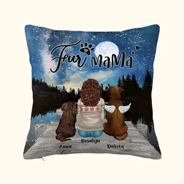 Discover Personalised Enjoy The Starry Sky Together with Fur Babies Throw Pillow Cover Birthday Christmas Gift for Dog Lovers