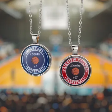 Discover Personalised Basketball Necklace with Name Number Dainty Jewellery Game Day Birthday Gift for Basketball Mom Player