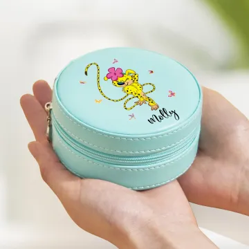 Discover Personalised Cute Long-Tailed Marsupilami PU Leather Jewellery Box with Name Birthday Anniversary Gift for Girls | Callie × Marsupilami®