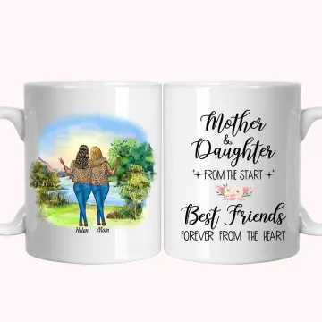 Discover Personalised Mother and Daughter Best Friends Forever from The Heart White Ceramic Mug