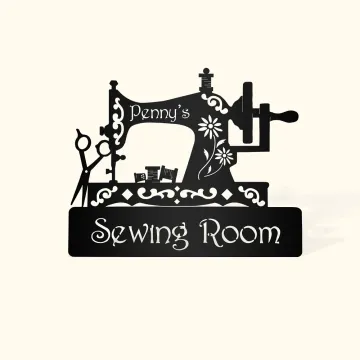 Discover Personalised Metal Sewing Room Sign Quilting Sign Home Decor with Name Gift for Tailor Mom Grandma