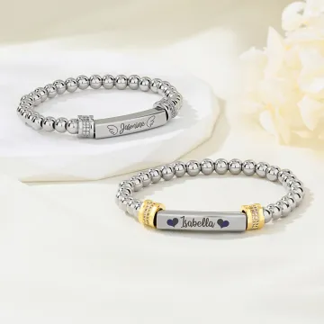Discover Personalised Delicate Heart Wings Bracelet with Name Meaningful Birthday Festival Gift for Kids Mom Grandma
