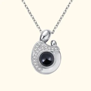 Discover Personalised Mother Child Projection Photo Necklace Mom to Be Necklace