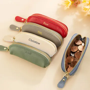 Discover Personalised Multicolor Mini PU Leather Coin Handbag Makeup Bag with Name Daily Travel Accessories Birthday Gift for Women
