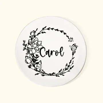 Discover Personalised Birth Flower with Name Jewellery Dish for Women Birthday Mother's Day Gift