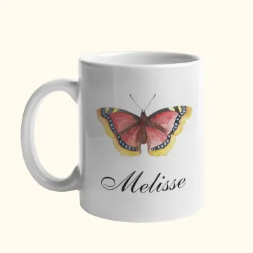 Discover Personalised Ceramic Birth Butterfly Coffee Mug for Family