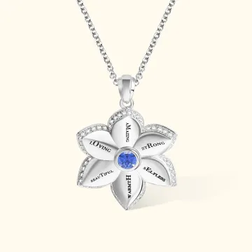 Discover Personalised Star of Bethlehem Flower Necklace Praise for Mother Gift for Mother Women