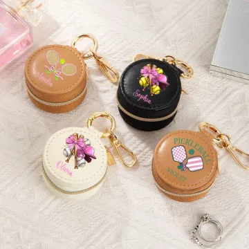 Discover Personalised Baseball Softball Ball Game Design Mini Keychain Jewellery Box with Name Travel Essentials Birthday Gift for Women Sport Lovers
