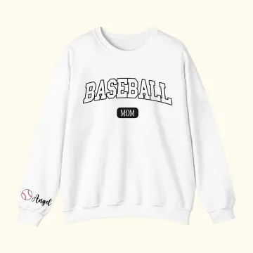 Discover Personalised Baseball Sport Mom Sweatshirt with 1-6 Names Multicolour Available Game Day Costume Birthday Gift for Women