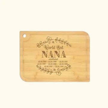 Discover Personalized Birth Flower Chopping Board Gift for Mother Gift for Grandma