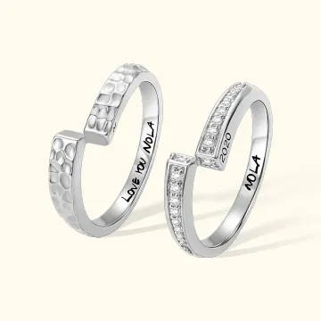 Discover Personalised Combination Infinity Design Couple Ring