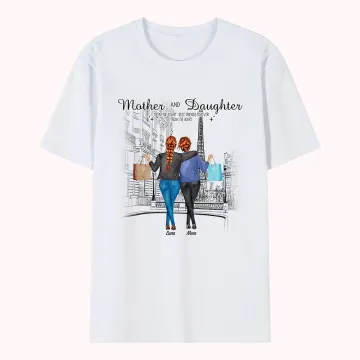 Discover Personalised Best Mom Love Never Separates City ​​Walk Shopping T-shirt Birthday Daily Wear