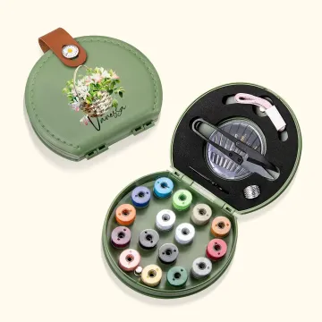 Discover Personalised Birth Flower Portable Sewing Kit Set Storage Box with Name Birthday Sewing Accessories Gift for Tailor Lover