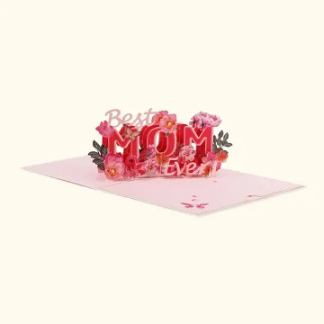 Discover Personalised Mother's Day Card 3D Flower Greeting Card Gift for Mom